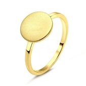 Gold Plated Silver Rings Bend Matt Designed NSR-2785-C-GP